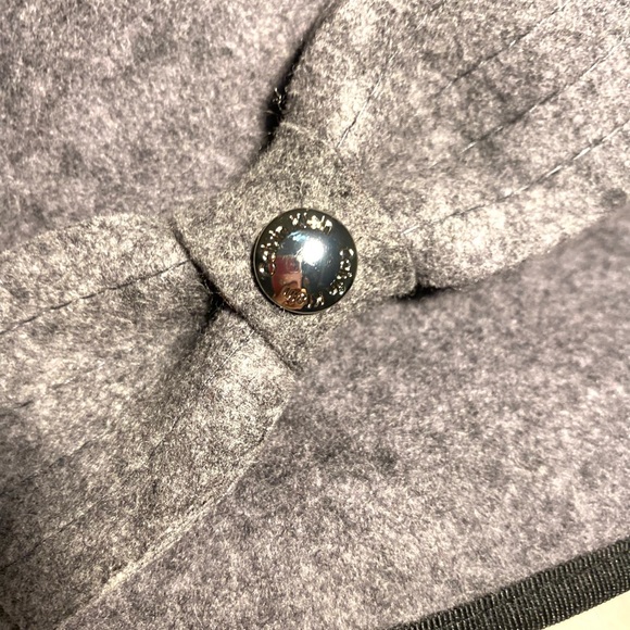 Calvin Klein Wool Classic Hat in Gray embellished  bow logotype in silver - Picture 4 of 10